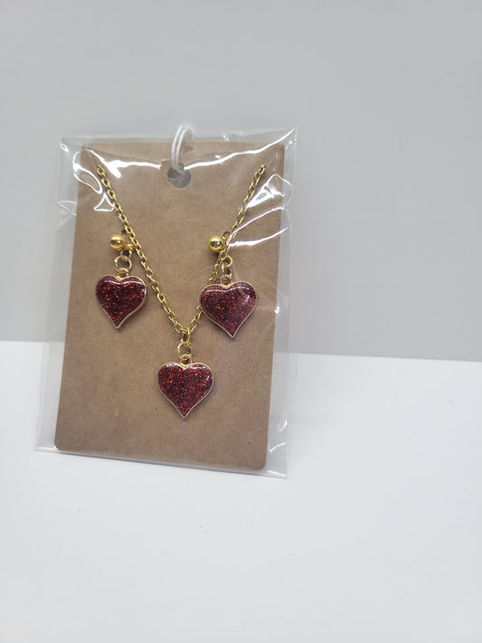 Sweetheart Earring & Necklace Set