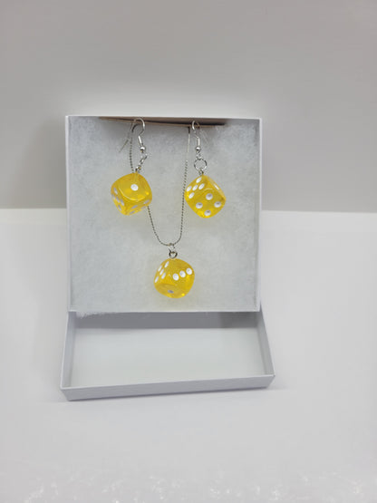 Dice Earring & Necklets Set