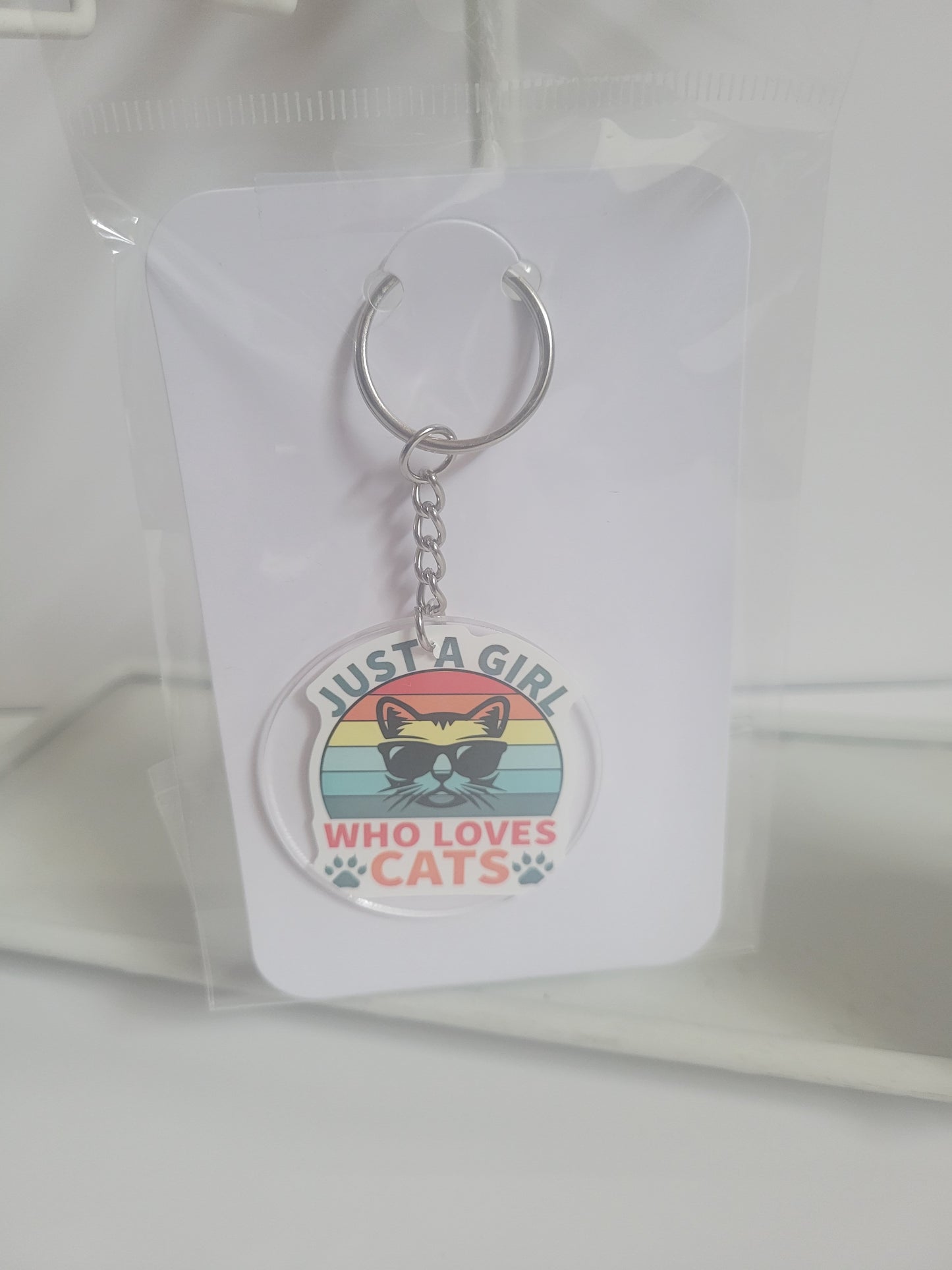 Just A Girl Who Loves Cats - Keychain