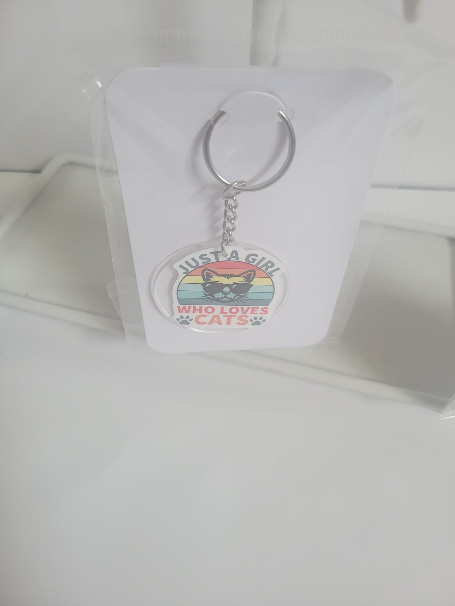 Just A Girl Who Loves Cats - Keychain