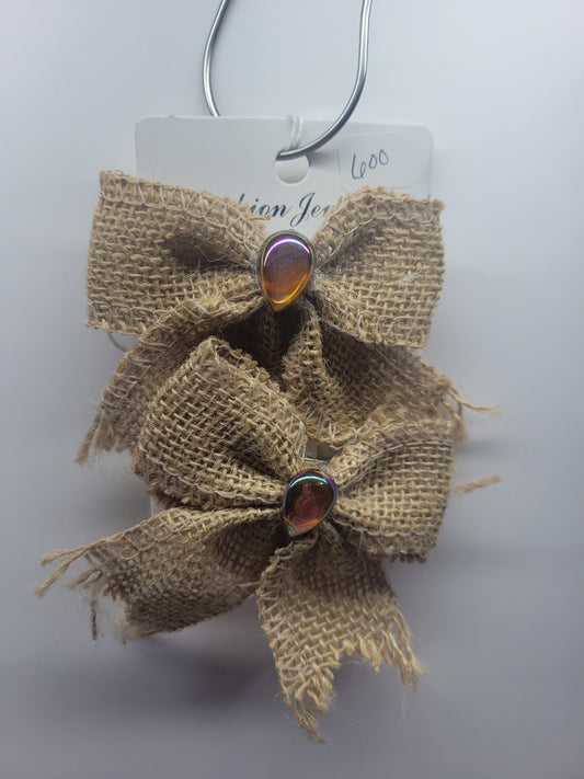 Burlap Hair Clip