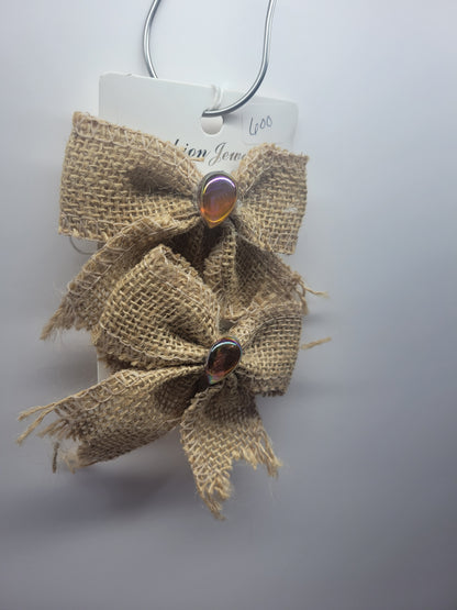 Burlap Hair Clip