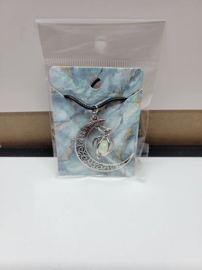 Moon Glow In The Dark - Necklace