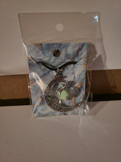 Moon Glow In The Dark - Necklace