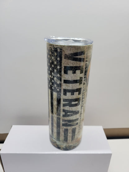 Veteran and Flag - Tumbler