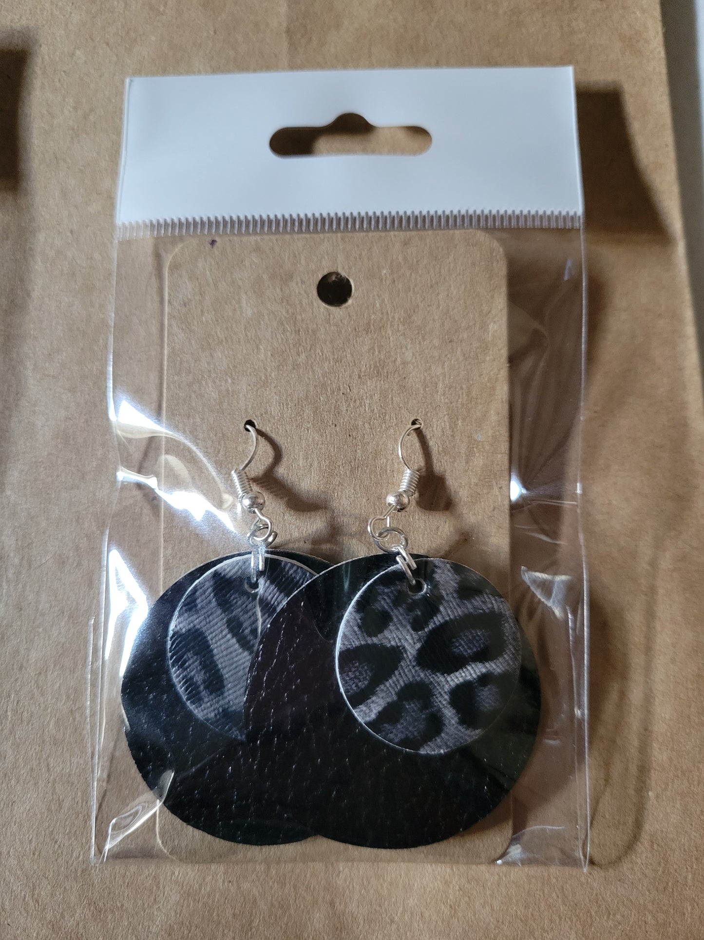 Faux Leather - Earrings