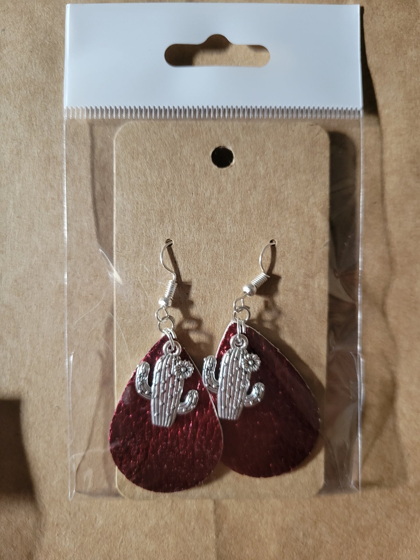 Faux Leather - Earrings