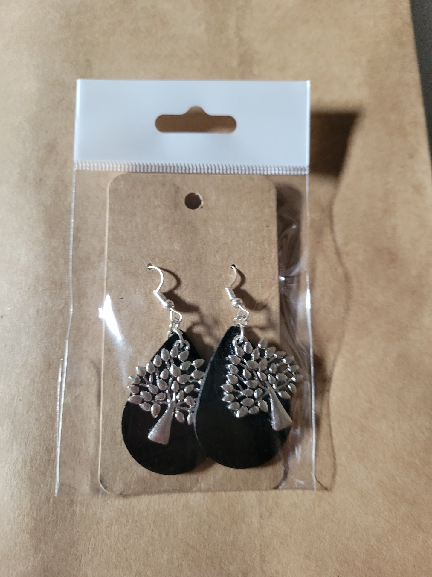 Faux Leather - Earrings