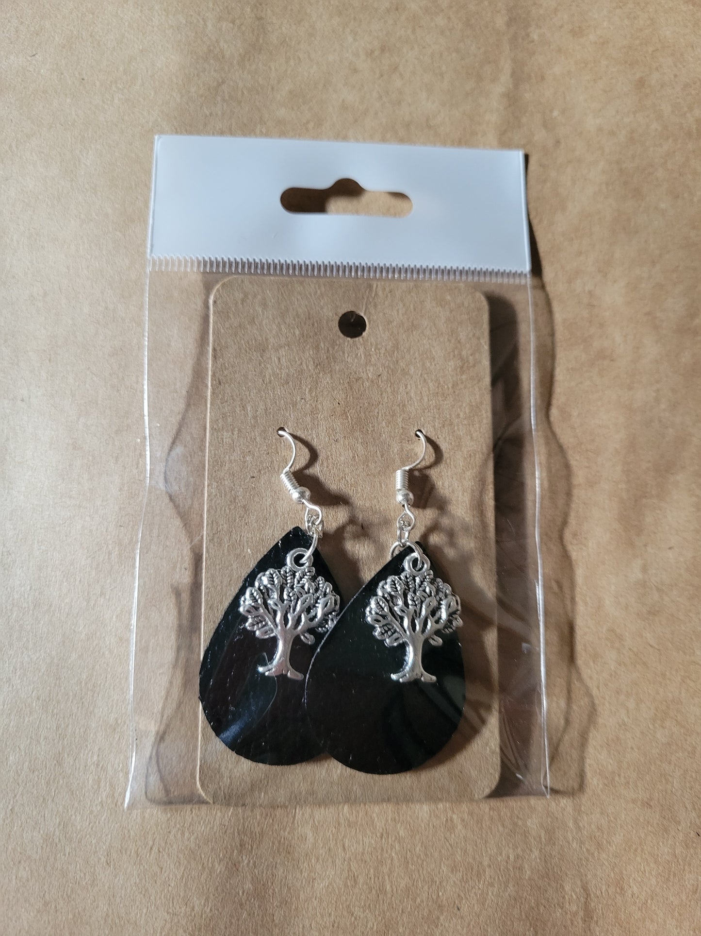 Faux Leather - Earrings