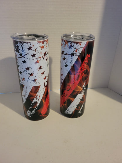 Fire Fighter Red Line - Tumbler