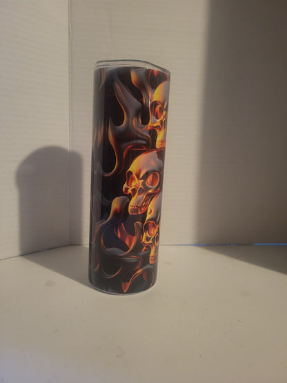 Fire & Skulls - Tumbler