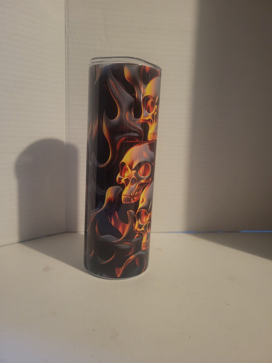 Fire & Skulls - Tumbler