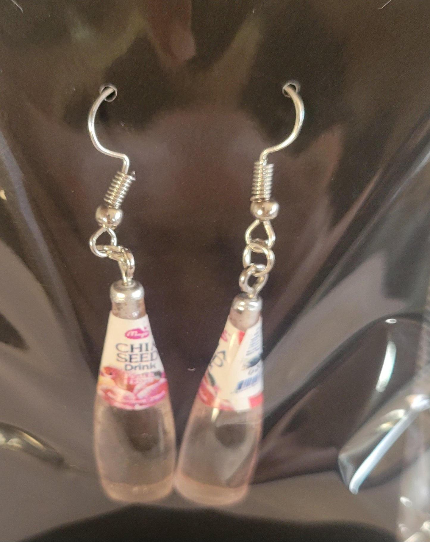 Wine bottles earrings