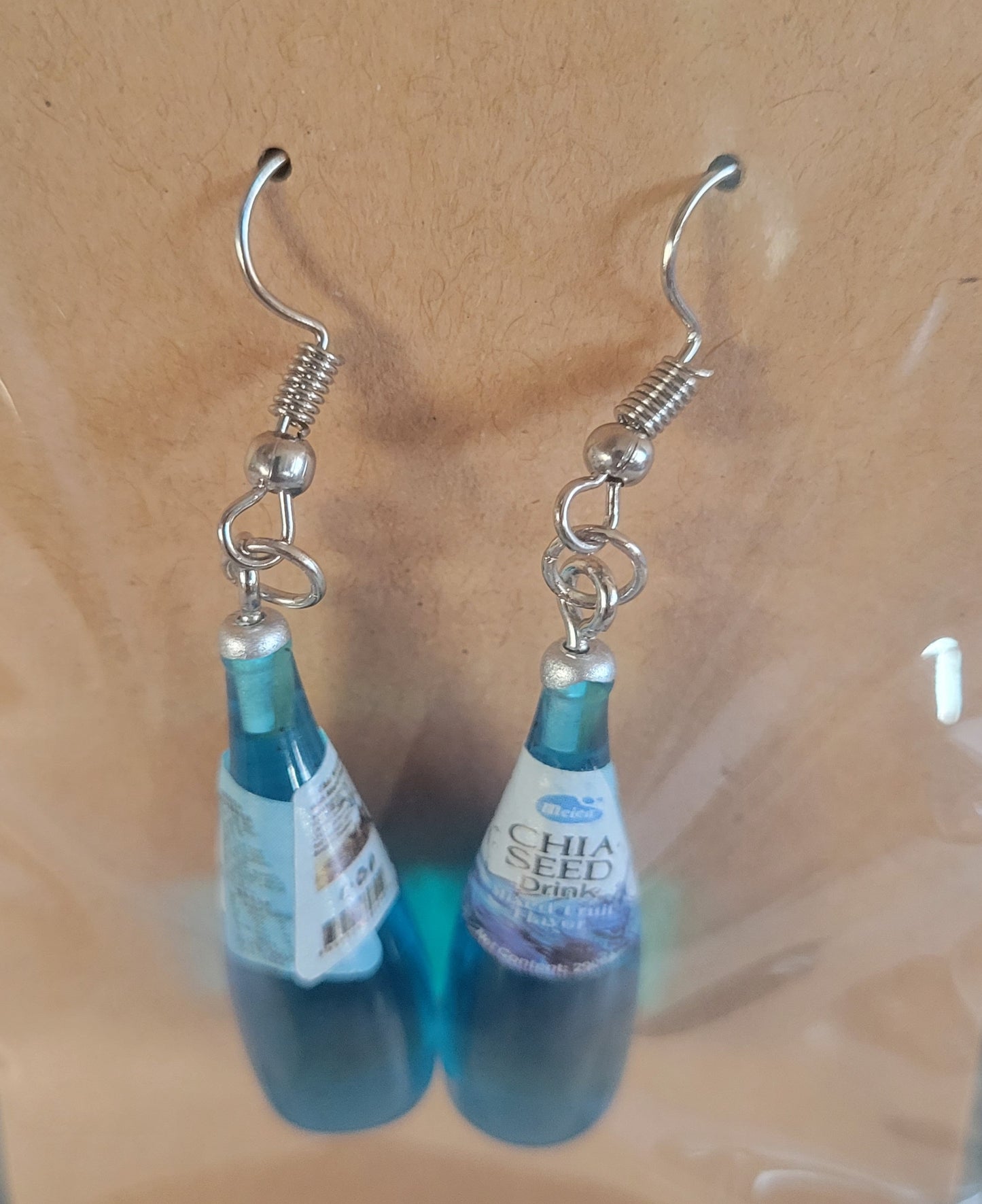 Wine bottles earrings