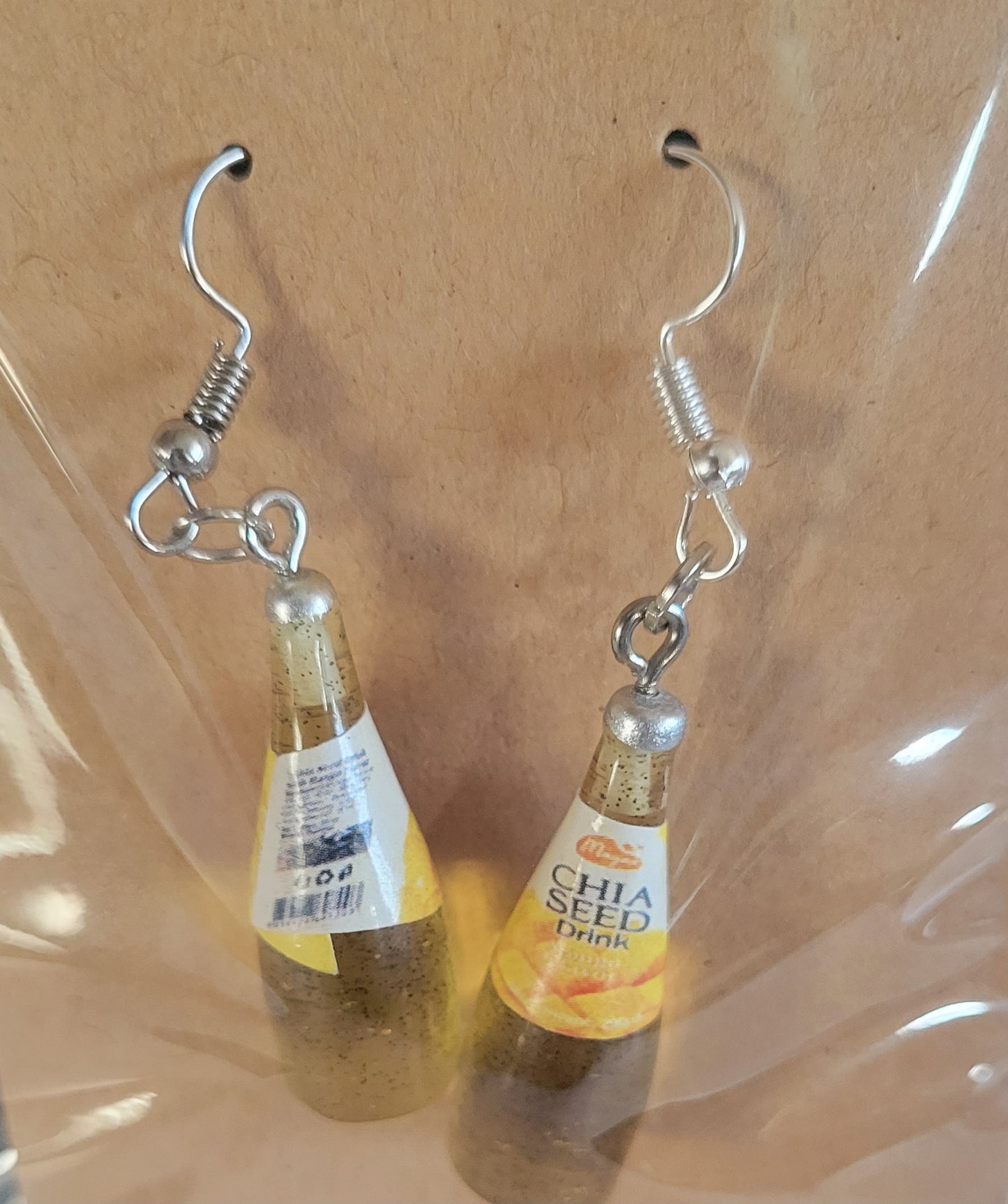 Wine bottles earrings