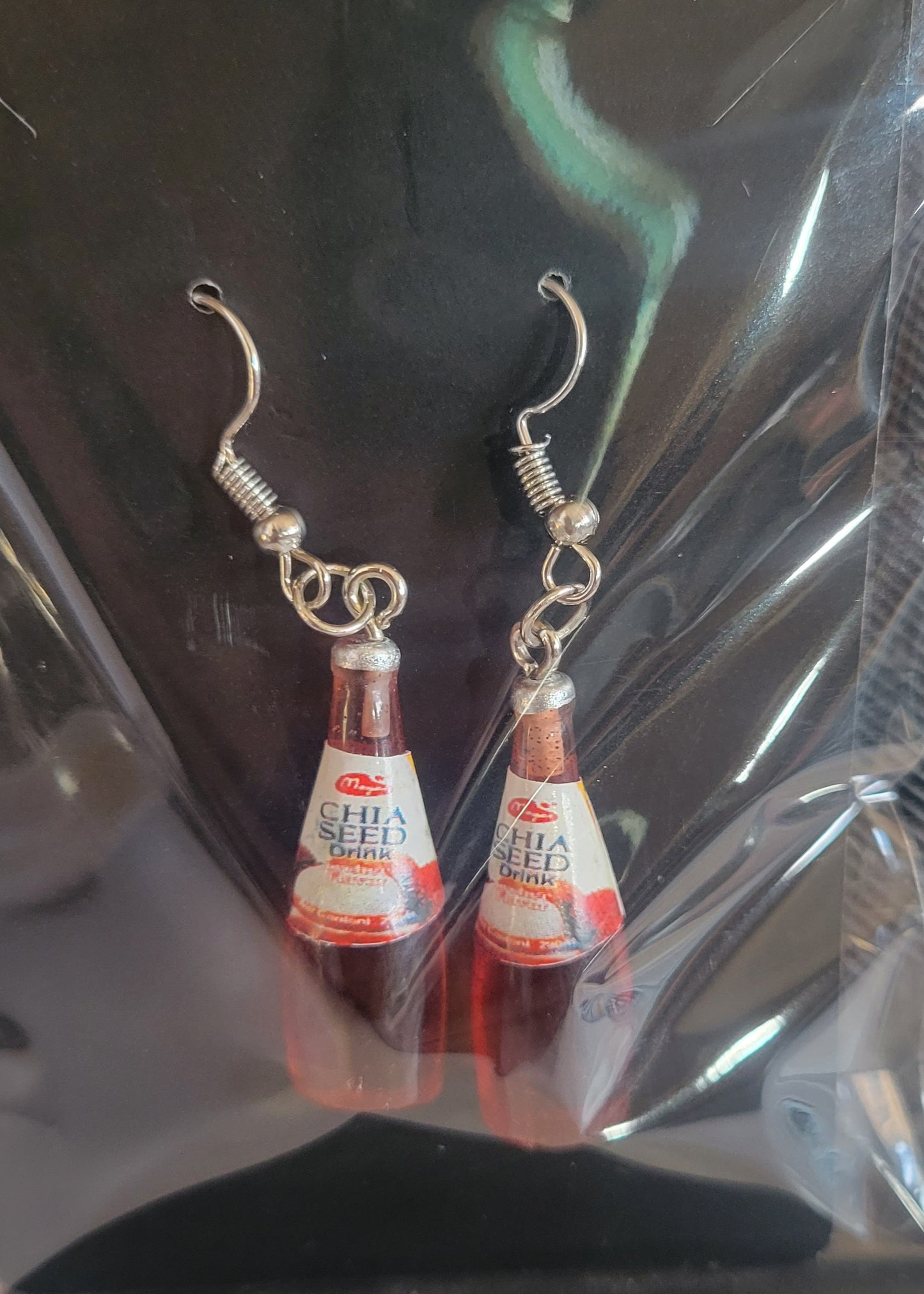 Wine bottles earrings