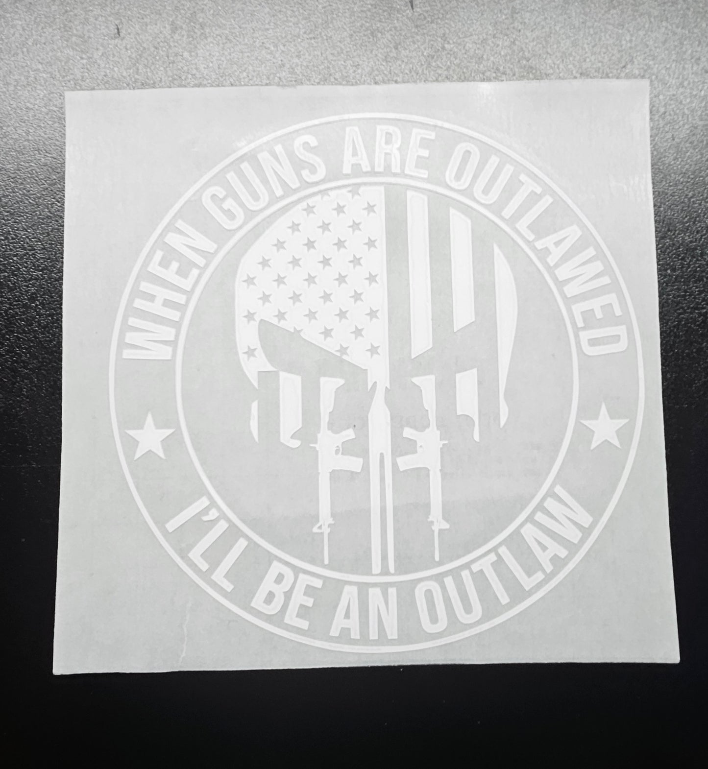 When Guns Are Outlawed - Window Decal