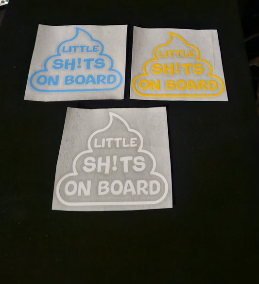 Little Shits on Board - Window Decals