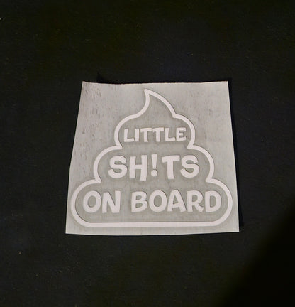 Little Shits on Board - Window Decals