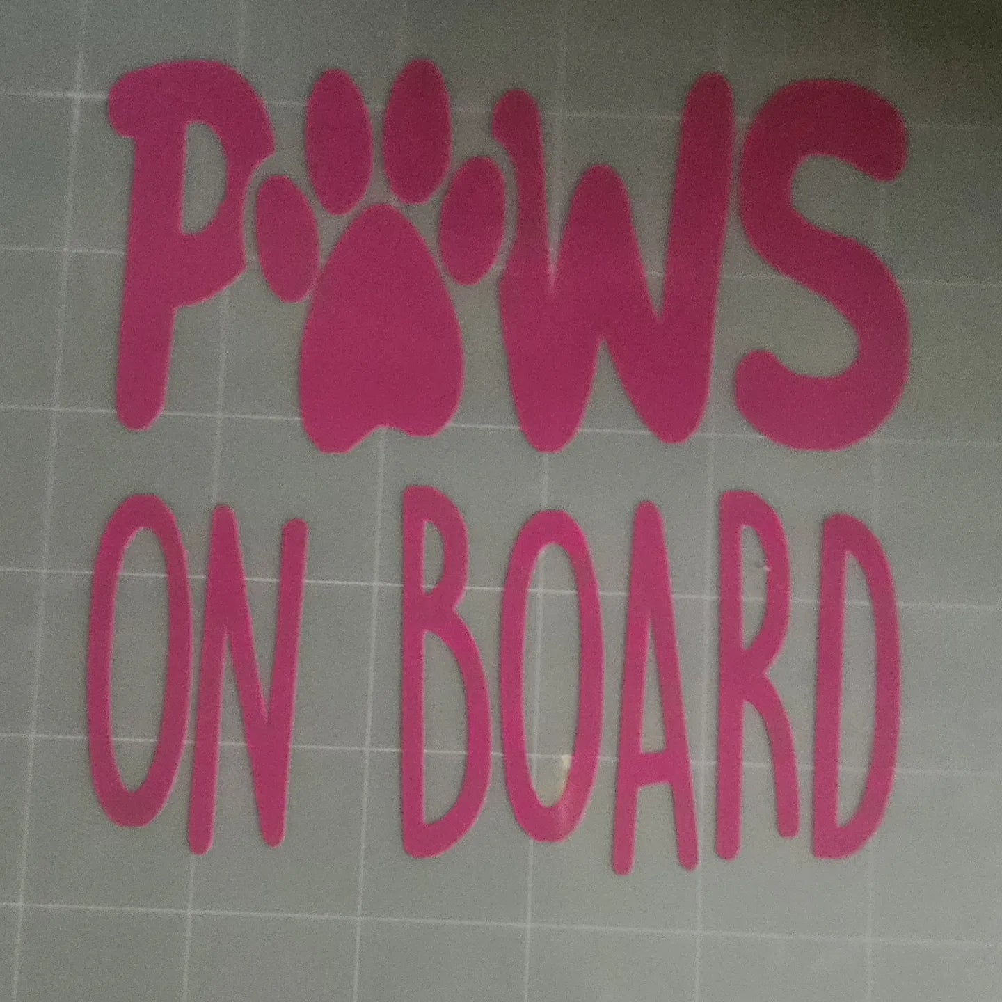 Paws on board - window decal