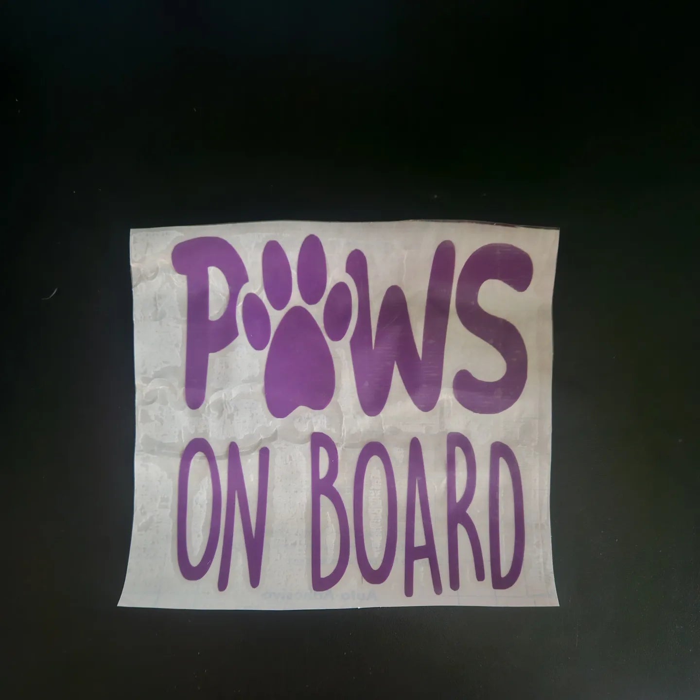 Paws on board - window decal